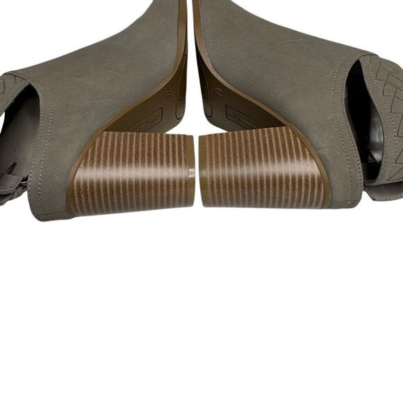 American Eagle taupe sling back buckle mule ankle boots size 7.5 - Picture 9 of 13